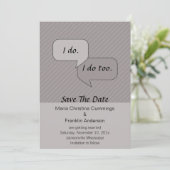 Invitation Je fais une annonce de sauvegarde de date (Debout devant)