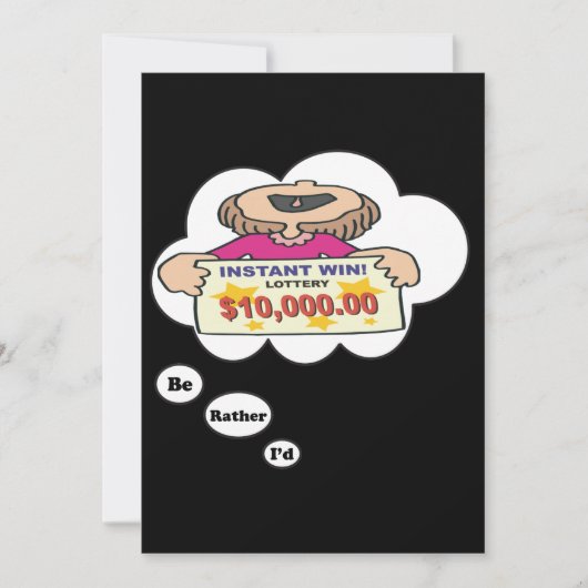 Invitation Je jouerais plutôt la loterie 2 (Devant)