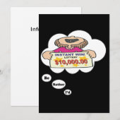 Invitation Je jouerais plutôt la loterie 2 (Devant / Derrière)