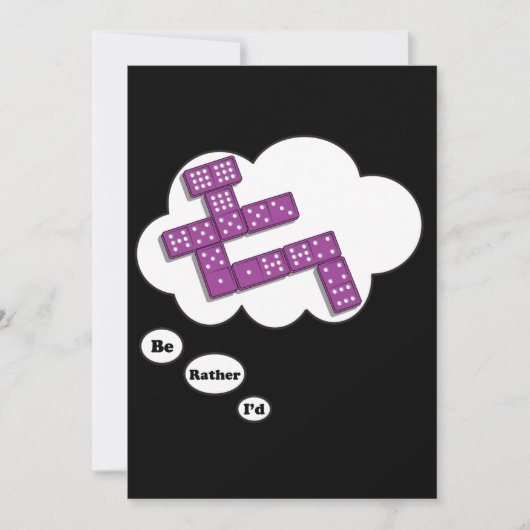 Invitation Je jouerais plutôt les dominos 5 (Devant)