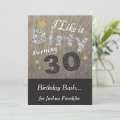 Invitation Je l'aime Dirty Turning 30 - 30e anniversaire (Debout devant)