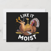 Invitation Je L'Aime Moist Thanksgiving Turquie Gravé (Devant)