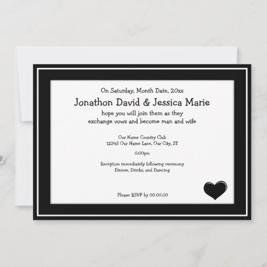 Invitation je le fais (Dos)