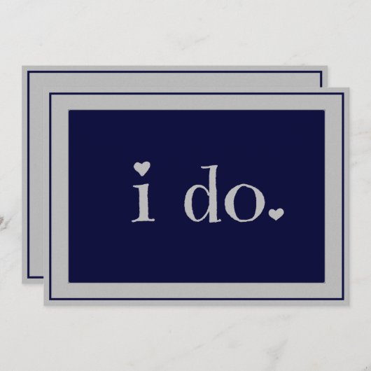 Invitation je le fais - sur mesure (Devant / Derrière)