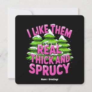 Invitation Je les aime Vraiment épais et Sprucy Noël drôle