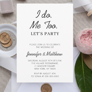 Invitation Je Me Fais Moi Aussi Laisser Fête Elopement Récept