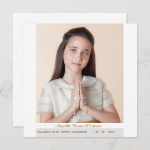 Invitation Je me souviens de ma première communion Abstraite