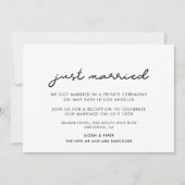 Invitation Je me suis marié Annonce de mariage simple (Devant)
