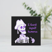 Invitation Je me suis trouvé humérus - Punaiserie de squelett (Debout devant)