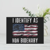 Invitation Je M'Identifie Comme Un Drapeau Américain Patriot (Debout devant)