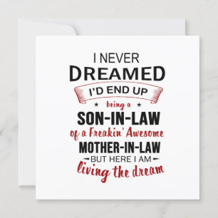 Invitation Je n'ai jamais rêvé que je finirais par être un be