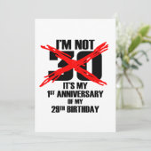 Invitation Je n'ai pas 30 ans (Debout devant)