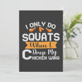 Invitation Je ne fais des squats que lorsque je laisse tomber (Debout devant)