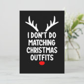 Invitation Je ne fais pas correspondre les vêtements de Noël  (Debout devant)