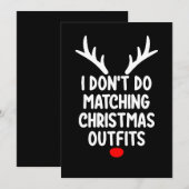 Invitation Je ne fais pas correspondre les vêtements de Noël  (Devant / Derrière)