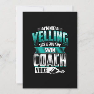 Invitation Je Ne Joue Pas Swim Coach Voix Amusante Natation