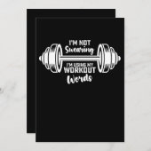 Invitation Je ne jure pas que j'utilise mes mots d'entraîneme (Devant / Derrière)