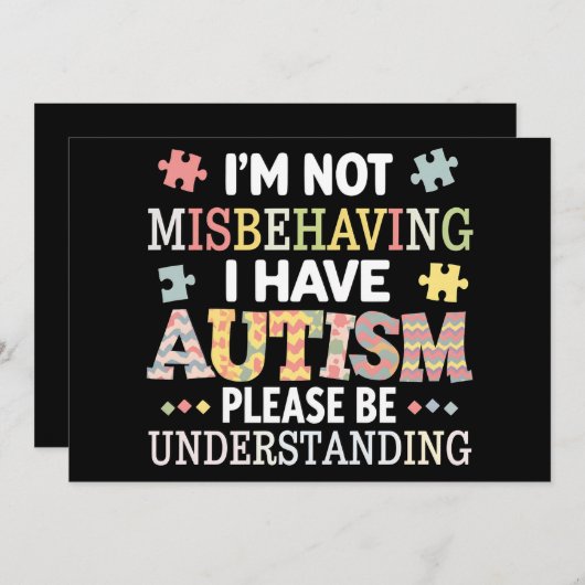 Invitation Je ne me trompe pas d'avoir Sensibilisation sur l' (Devant / Derrière)