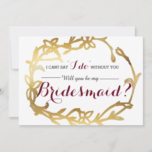 Invitation Je ne peux pas dire "Je le fais" sans toi | Brides (Devant)