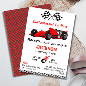 Invitation Je ne peux pas m'attraper rouge voiture de course