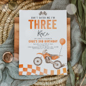Invitation Je ne peux pas me rattraper Dirt Bike Boy 3e fête 