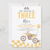 Invitation Je ne peux pas me rattraper Dirt Bike Boy 3e fête (Devant)