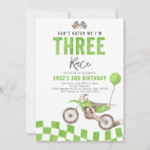 Invitation Je ne peux pas me rattraper Dirt Bike Boy 3e fête (Devant)