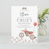 Invitation Je ne peux pas me rattraper Dirt Bike Boy 3e fête  (Debout devant)