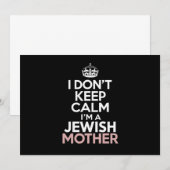 Invitation Je ne reste pas calme je suis une mère juive Hanuk (Devant / Derrière)