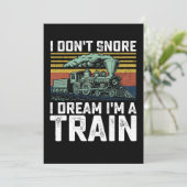 Invitation Je ne ronfle pas je rêve que je suis un train vint (Debout devant)