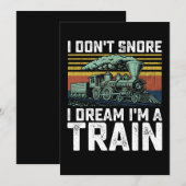 Invitation Je ne ronfle pas je rêve que je suis un train vint (Devant / Derrière)