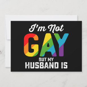 Invitation Je ne suis pas gay, mais mon mari est une drôle de
