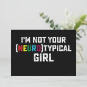 Invitation Je ne suis pas votre Sensibilisation sur l'autisme (Debout devant)