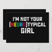 Invitation Je ne suis pas votre Sensibilisation sur l'autisme (Devant / Derrière)