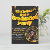 Invitation Je ne suis rien d'autre qu'une fête de graduation (Debout devant)