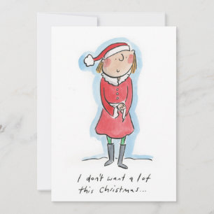 Invitation Je ne veux pas grand chose pour Noël