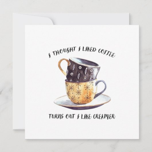 Invitation Je Pensais Aimer Le Café (Devant)