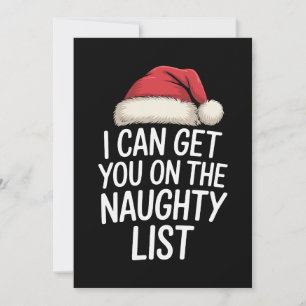 Invitation Je peux vous mettre sur la liste des vilains Noël 