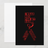 Invitation Je porte du rouge pour mon papa, mois de sensibili (Devant / Derrière)