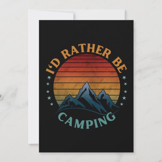 INVITATION JE PRÉFÈRE CAMPER (Devant)