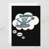 Invitation Je préfère jouer au Bingo 4 (Devant / Derrière)