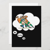 Invitation Je préfère jouer au Rugby 2 (Devant / Derrière)