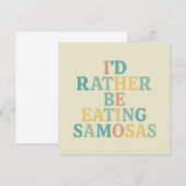 Invitation Je préfère manger des samosas (Devant / Derrière)