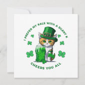 Invitation Je préfère mon kale avec un K silencieux drôle ama (Dos)