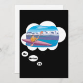 Invitation Je préférerais être Kayak (Devant / Derrière)