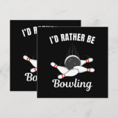 Invitation Je préférerais faire du bowling (Devant / Derrière)