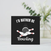 Invitation Je préférerais faire du bowling (Debout devant)