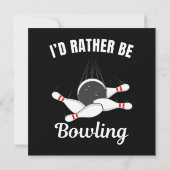 Invitation Je préférerais faire du bowling (Dos)