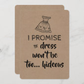 Invitation Je promets la servante d'information / La servante (Devant / Derrière)