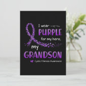 Invitation Je Purpre Petit-fils Sensibilisation à la Fibrose (Debout devant)